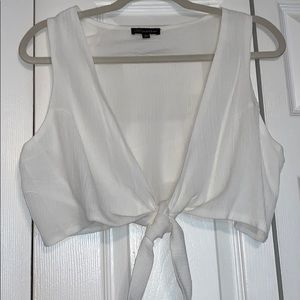 Crop tie shirt
